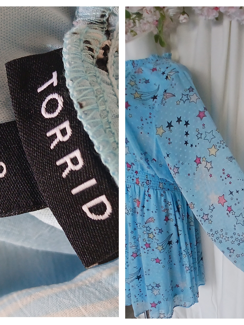 torrid Light Blue Star Print Midi Dress - Picture 5 of 10